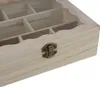 LEX Deko Tee-Box aus Holz mit Klappdeckel 20x20x6,5cm Produktbild-Vorschau 2