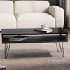 FineBuy Couchtisch Mango Massivholz schwarz 100x50 cm · Produktbild-Vorschau 1
