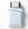 4 teilige Uni Bettwäsche 135x200 cm Mikrofaser Weiß Produktbild-Vorschau 2