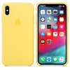 A yellow iPhone case and a yellow iPhone with its screen displayed. Produktbild-Vorschau