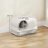 PawHut Katzentoilette mit Deckel Katzenklo mit Schaufel Produktbild-Vorschau 3