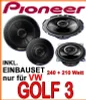 Lautsprecher - Lautsprecherset Pioneer - Front für VW Golf Produktbild-Vorschau 1