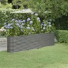 vidaXL Hochbeet Verzinkter Stahl 260x40x68 cm Grau Produktbild-Vorschau 2
