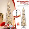 COSTWAY 180 cm Bleistift Weihnachtsbaum mit Schnee, Produktbild-Vorschau 5