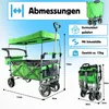 IMLEX Bollerwagen faltbar mit Dach IM-4268 Grün | Hohe Produktbild-Vorschau 2