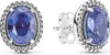 PANDORA Damen Ohrstecker aus 925er Silber, blauer Kristall Produktbild-Vorschau 1