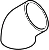 Geberit GE, PE, koleno, 45°, d 56 mm, 1 ks. Náhľad obrázku produktu 3