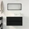 Spülbeckenschrank Schwarz Eiche 80x38,5x45 cm Holzwerkstoff Produktbild-Vorschau 4