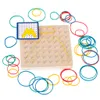 Geoboard geoplan dřevěná skládačka vytvářející tvary pomocí Náhled obrázku produktu 2