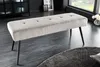 Design Sitzbank BOUTIQUE 100cm hellgrau Cord schwarze Produktbild-Vorschau 2