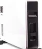 A white electric heater with black accents is shown against a white background. Náhľad obrázku produktu