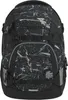 A black backpack with a splatter pattern in various shades of gray, beige, and white. Produktbild-Vorschau