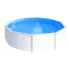 Stahlwandpool rund 460x120 cm, Stahl 0,4 mm weiß, Folie 0,3 Produktbild-Vorschau 1