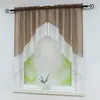 Delien Voile Scheibengardine Bogen 2-Teilige Kleinfenster Produktbild-Vorschau 2