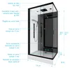 Cabine de douche 110x80x215cm - Verre Trempé - Mitigeur Voir les images du produit 4