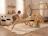 BELIANI 4-in-1 Kletterdreieck Set Hellbraun Kiefernholz mit Produktbild-Vorschau 6