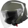 Casco jet Bluetooth Bogotto H586 BT, nero opaco/verde, Anteprima dell’immagine prodotto 1