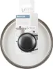 A product packaging for a pot lid, showing the lid itself and illustrations of pots. Náhled obrázku produktu