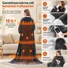 Elektrische Heizdecke mit Ärmeln, Fußtasche und Timer, Produktbild-Vorschau 2