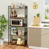 A multi-shelf storage unit with kitchen appliances and decorative items. Podgląd zdjęcia produktu