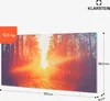 A product image showing an infrared heater with a forest scene printed on it, along with dimensions and weight information. Náhled obrázku produktu