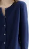Damen Strickjacke Cardigan Wollpullover XXL Marineblau Produktbild-Vorschau 3
