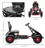 HOMCOM Gokart, Kinderfahrzeug mit Pedal, Tretauto, Outdoor, Produktbild-Vorschau 3