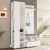 Merax garderobenstaender, Garderobenset, Flurschrank mit Produktbild-Vorschau 1