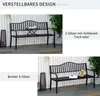 Outsunny Gartenbank mit ausziehbarem Tisch für 2 Personen Produktbild-Vorschau 5