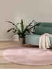 benuta Teppich Wohnzimmer Furry Rosa ø 200 cm rund Produktbild-Vorschau 2