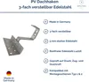 V8 D+ Dachhaken 3-fach verstellbar Edelstahl MT123 (1.4016) Produktbild-Vorschau 2