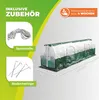 A marketing image showing a greenhouse tunnel with dimensions and included accessories. Anteprima dell’immagine prodotto