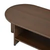 Table basse ovale Merax avec motif rainuré, table d'appoint Voir les images du produit 9