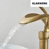 NAVIS | Design Wasserfall Wasserhahn Bad Gold matt hohe Produktbild-Vorschau 3