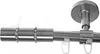 BASIT® Innenlauf Gardinenstange Edelstahl Look 16mm Produktbild-Vorschau 1