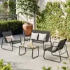 Set di mobili da giardino Bealife, set di 4 sedie da Anteprima dell’immagine prodotto 8
