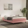 vidaXL Boxspringbettgestell Rosa 140x200 cm Samt Produktbild-Vorschau 2