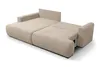 Ecksofa LANDRO Bouclé Beige mit Schlaffunktion Bettkasten Produktbild-Vorschau 3