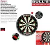 A collage of images showcasing a dartboard and related marketing materials. Produktbild-Vorschau