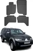 2007-2016 Mitsubishi L200 tappetini in gomma nera 4 pezzi Anteprima dell’immagine prodotto 1