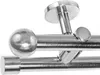 Gardinenstange Ø 20mm I Metall in Edelstahl Look 2-läufig Produktbild-Vorschau 1
