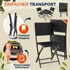 CASARIA® Polyrattan Balkonmöbel 3 tlg. Klappbar Produktbild-Vorschau 2
