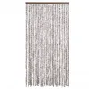 vidaXL Záclona Fly taupe a bílá 100x200 cm žinylka Náhled obrázku produktu 3