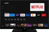 A smart TV screen displaying various app icons and content previews. Produktbild-Vorschau