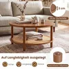 COSTWAY Ronde salontafel, diameter 80 cm, houten salontafel Productafbeelding-voorbeeld 4