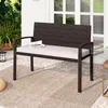 COSTWAY Banc de jardin en poly rotin avec coussins Voir les images du produit 8