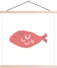 MuchoWow® Textilposter Pastell - Fisch - Rosa 60x60 cm mit Produktbild-Vorschau 1