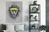 MuchoWow® Poster Löwe - Brille - Gelb - Tiere 90x120 cm - Produktbild-Vorschau 4