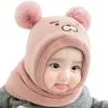 Baby schlupfmütze Warm Niedlich Bär Wintermütze Schalmütze Produktbild-Vorschau 1