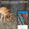 A dog wearing a GPS tracker is shown in a natural outdoor setting, with a smartphone displaying a virtual fence on a map. Anteprima dell’immagine prodotto